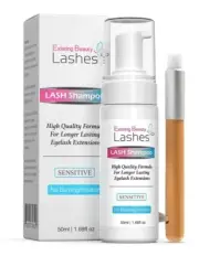 Eyelash Extension Shampoo and False Lash Cleanser With Brush by Existing Beauty
