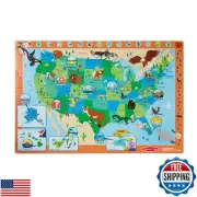 Melissa and Doug National Parks U.S.A. Map Floor Puzzle – 45 Jumbo and Animal