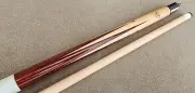 Elite Pool Cue ESP01, Traditional 6-Pointer White & Green speck Irish Linen Wrap