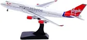 Pre-Built Model Aircraft 17CM Scale Die-cast Airplane Model 1/400 for Virgin Atlantic B747-400 G-VBIG Aircraft Collectible Display Piece Miniature Airplane Model