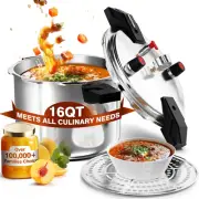 16 Quart Pressure Canner & Cooker | Commercial Aluminum Canner | Induction Compa