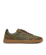 Leather and canvas Balmain Swan trainers 44,45,46,47,39,40,41,42 khaki