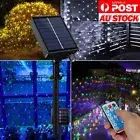 3M Solar LED Net Lights Outdoor Garden Christmas Eid Mubarak Mesh Curtain Light