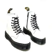 Dr. Martens Jadon White Smooth Unisex Boots. Size L8/M7