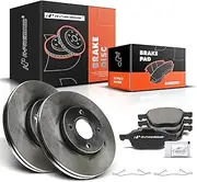 A-Premium 10.83 inch(275mm) Front Vented Disc Brake Rotors + Ceramic Pads Kit Compatible with Select Ford Models - Focus 2005-2007, 2.0L 2.3L, Not SVT Models, 6-PC Set