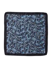 [Gibson] Sea Anemone Silk Pocket Square in Denim