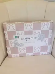 New Shabby Chic Checkered Bow Twin Sheet set