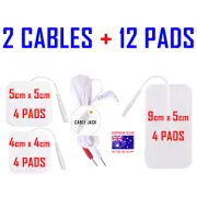 ProTENS Metron Pro TENS compatible ELECTRODE PADS CABLES + 12 PADS VARIETY PACK