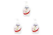 3x Dove 1000ml Body Wash Moisturising Liquid Bath Soap Rose Soothing Scent