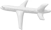 Airplane Inflatable Toy - White Large Balloon Swimming Float for Aviation Themed Favors and Outdoor Decorations