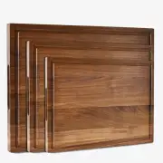SET of 3 Walnut Wood Cutting Boards for Kitchen, Cheese Board, Charcuterie Board