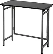 Yamazen PST-7236 (MBRMBR) Folding Desk (Mini), Width 28.3 x Depth 14.2 x Height 27.6 inches (72 x 36 x 70 cm), Compact, Includes Adjuster, Scratch Resistant, Finished Product, Dark Brown/Brown
