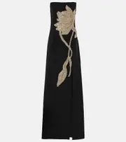[Costarellos] Costarellos Fara strapless crêpe gown AU 18 black