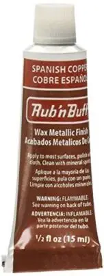 AMACO 76368H Rub 'n Buff Wax Metallic Finish, Spanish Copper, 0.5-Fluid Ounce
