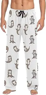 [ODAWA] Ethnic Tribal Men's Pajama Bottoms with Pockets and Drawstring Jogger Sleep Pant