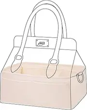 [DGAZ] Silk Purse Organizer Insert Fits Toolbox 20/26 Bags, Luxury Handbag & Tote Organizer, Simplicity Bag Organizer（Craie,Toolbox20）
