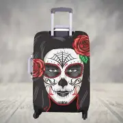 Sugar Skull Suitcase Cover- Trendy Suitcase Covers-Large Suitcase Cover