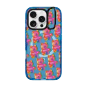 iPhone 16 Pro Impact Ring Stand Case MagSafe Compatible Jelly bear BY INDI