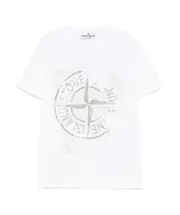Stone Island Junior Compass Printed Crewneck T-Shirt 8Y,6Y,4Y,14Y,12Y,10Y white