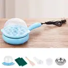 HG (Blue)Multifunctional 2 In 1 Egg Cooker Non Stick Egg Frying Pan Egg Boiler