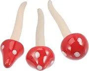 TINEASUR 3pcs Ceramic Mushroom Statue Home Decor Mushroom Ornament for Garden Decorative