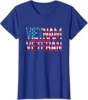 [VidiAmazing] Vietnam Veteran Tshirt Vintage Us Flag for Vietnam Vets ds1477 T-Shirt