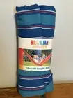 VTG Brazilian Rope Hammock 9 1/2 Ft Long x 60” W - Red, White & Blue Stripe NEW
