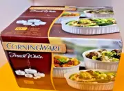 Corning Ware French White 10 Piece Bake, Microwave, Serve, Store