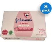 Johnson's Baby Mild Soaps Moisturizer Gentle Soft Skin Dye Free Soap 3.5oz 8Bars