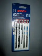 BOSCH T500 JIGSAW BLADE ASSORTMENT T-SHANK JIGSAW BLADES PACK OF 5 NEW