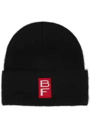 BY Far Logo Alpaca-blend Beanie - Black ONE SIZE