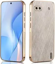 [JNERBUYI] Phone Case for Google Pixel 6a, Shockproof Mobile Phone Case with Scratch-Resistant, Galvanised Fashionable Protective Case Suitable for Business. Gold