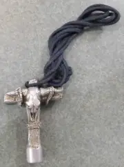 ProMark DK5 Wearable Drum Key Necklace - Pewter Cross with Animal Skull