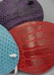 BRAZILIAN LIZARD & Leather REDS & PURPLES Replace Elastic-WORLD'S BEST EYE PATCH
