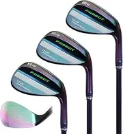 POSSOT Golf Wedge Set, 52/56/60 Degree for Man with Beautiful Black Colorful Finish