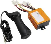 Vuzmode Motor Speed Controller, 24V 500W Brush Control Box with Throttle Grip Set, for Electric Bike Scooter Tricycle E-Scooter Brushless Controller