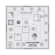 Creative Grids 8 Inch Curvy Log Cabin Trim Non-Slip Ruler Tool Quilting Sewing Craft