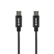 MOKI Braided Type-C to Type-C SynCharge Cable - 90cm/3ft - Black