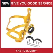 Universal Bicycle Water Coffee Drink Cup Bottle Holder Cages Gold Tone Pack of 1