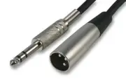 PRO SIGNAL - 6.35mm (1/4") Stereo Jack Plug to 3 Pin XLR Plug Lead, 10m Black