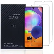 [2 PACK] Samsung Galaxy A31 Screen Protector Full Coverage Tempered Glass Screen Protector Guard (Clear) - Case Friendly
