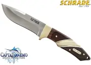 SCHRADE OLD TIMER CAPYBARA FULL TANG FIXED BLADE KNIFE WITH LEATHER SHEATH 30OT
