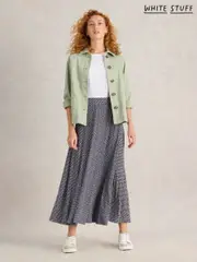 White Stuff Blue Jada Jersey Maxi Skirt (AY8202) | $127