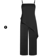 NWT City Chic Wildfire Jumpsuit Sz 16 in Black