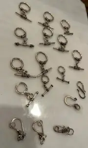 Findings/ Jewelry/ Beading/Stirling Silver Clasps/toggle +
