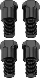 Be In Your Mind 4pcs M10 32mm Motorcycle Mirror Mount Adapter RH and LH 10mm to 10mm Thread Height Adjustment Screw Handlebars Mirror Fitting Reverse Thread Bolts for Motorcycles
