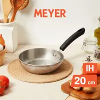 在飛比找momo購物網優惠-【MEYER 美亞】百年鋼系列不鏽鋼鍋平底鍋20cm(IH/