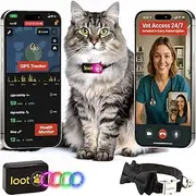 LootPaw Cat Tracker Collar – Real-Time GPS Tracker for Cats – Waterproof and Durable – Activity and Health Monitoring – Nation Wide Coverage – Fits Most Collars & Harnesses