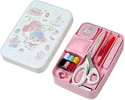 Misasa Sanrio No. 1491 Sewing Set, Thin Type, Little Twin Stars, Kiki & Lara, White
