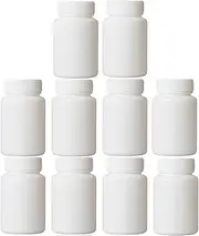 10Pcs 80ml Bottled Container Medicine Kit Medication Bottles Medicine Case Medicine Bottles Liquid Medication Organizer Sample Jars Waterproof Pill Bottle Capsules Jar White Plastic
